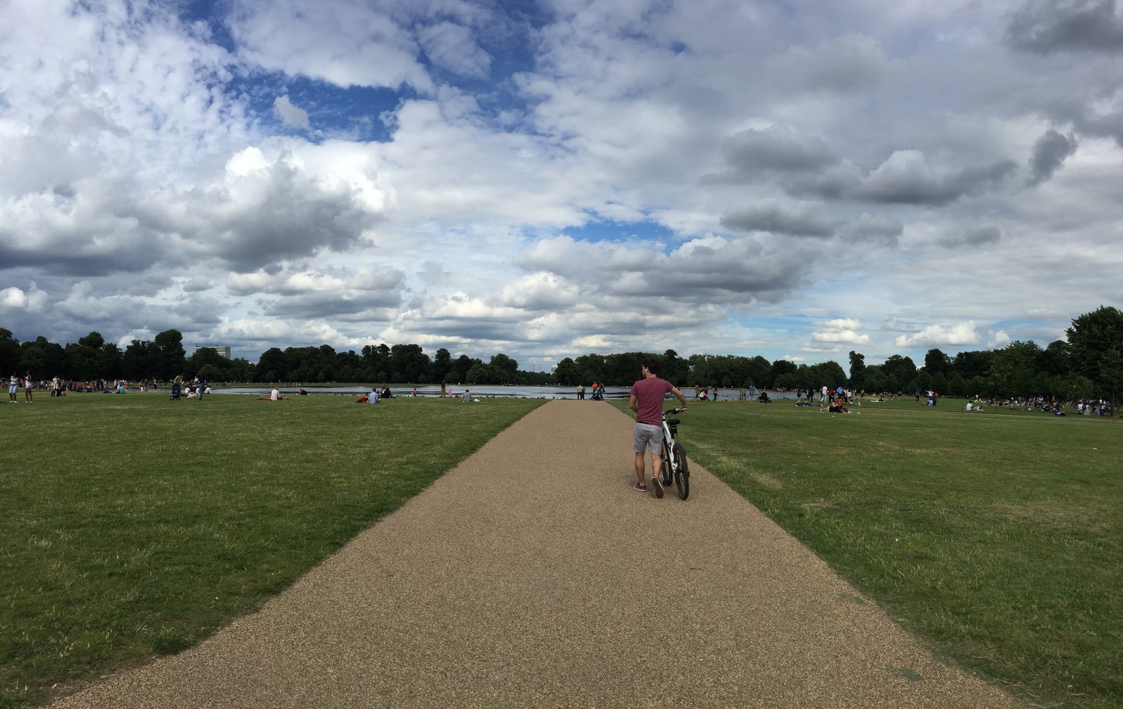 Enjoy a picnic near the round pond