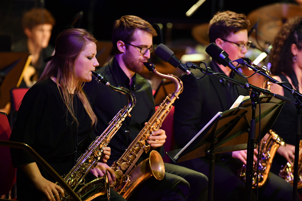 3)	David performing in an RCM Big Band concert (© Chris Christodoulou)