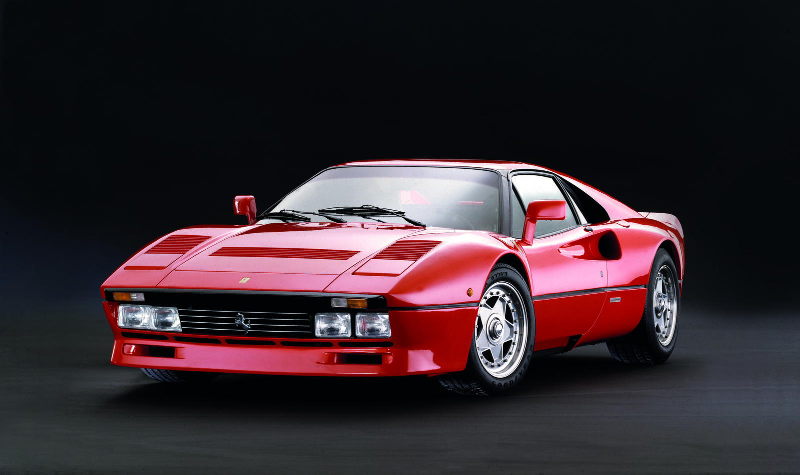 The Ferrari GTO model that was presented at the Geneva Motor Show in 1984. Ferrari Under the Skin, Design Museum