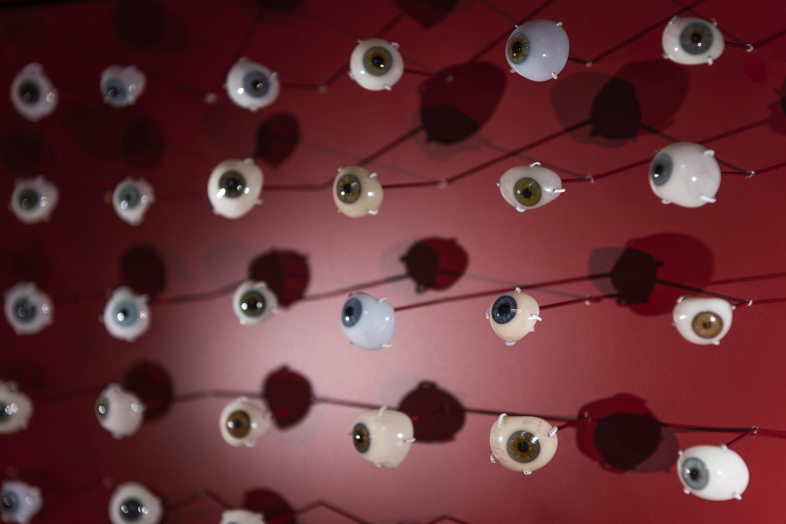 Artificial eyes on display in the Exploring Medicine gallery © Science Museum Group 