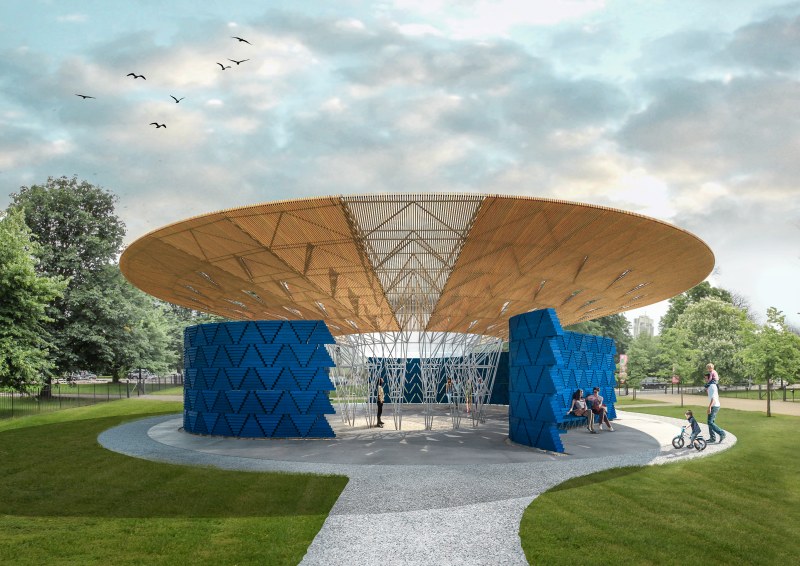 Exterior of the Serpentine Pavilion 2017