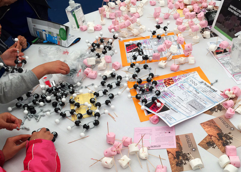 Making molecules with marshmallows at Imperial Festival 2017