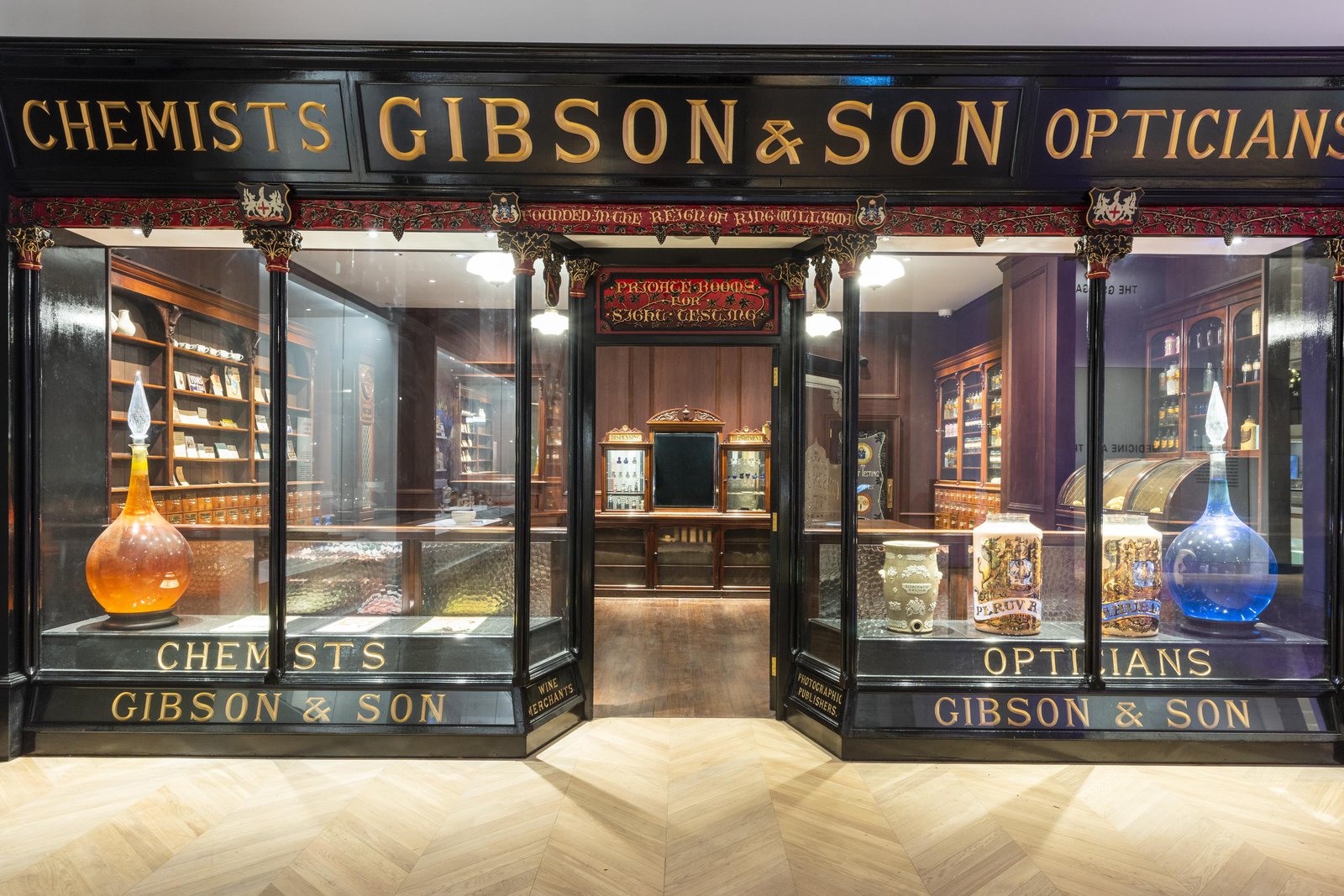 Mr Gibson's Pharmacy in the Medicine and Treatments gallery © Science Museum Group