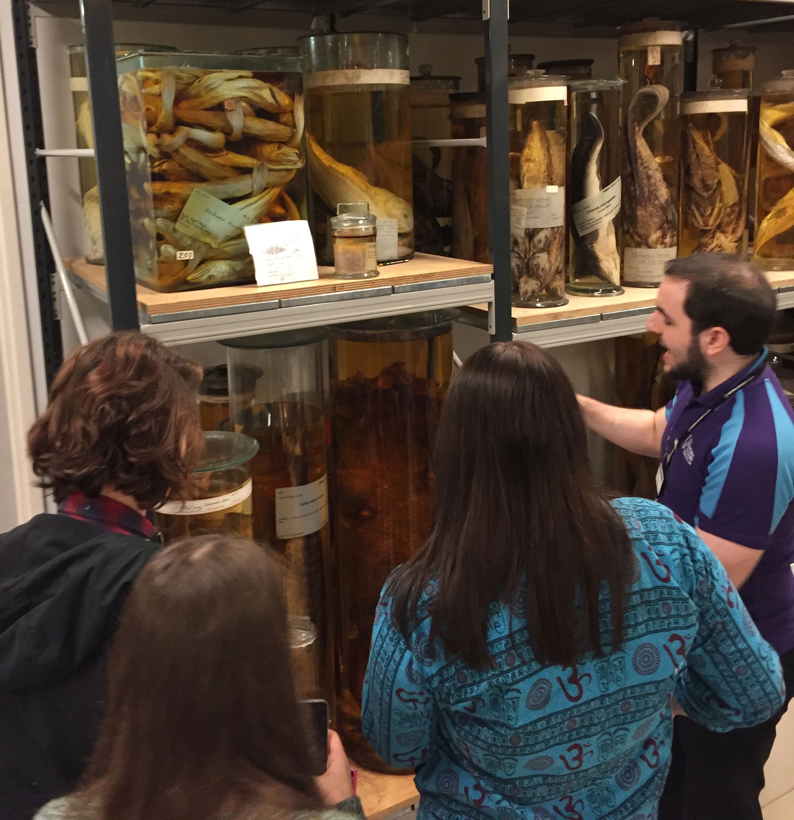 Students get a behind-the-scenes tour of the Natural History Museum