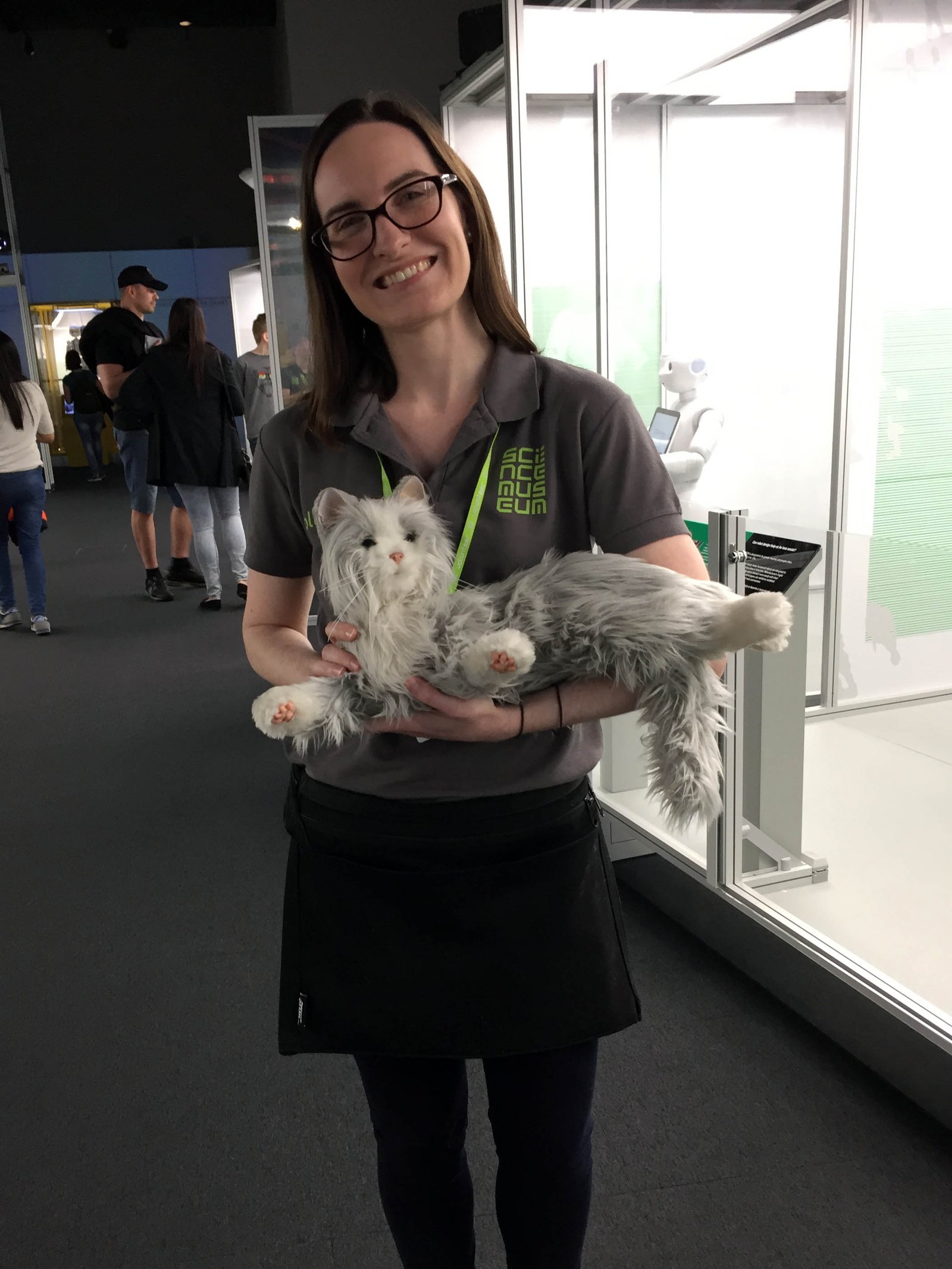 Kate volunteers at the Robots exhibition at the Science Museum